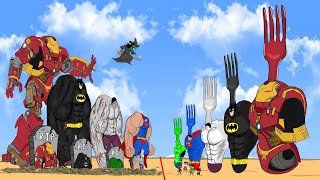 Team HULK,SUPERMAN,IRON MAN AND The Evolution of Team Marvel Forks :Back from the Dead|FUNNY cartoon