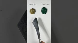 ASMR Vegas Gold & Teal Forest Color Mixing #satisfying #shorts