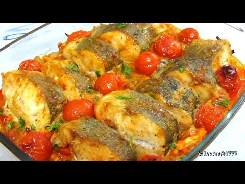 Рыба ХЕК в Духовке с Овощами Как Вкусно Приготовить Рыбу Вкусный Ужин  Рецепт