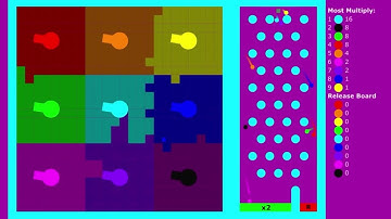 Multiply or Release 9 colors #2 - Marble battle in Algodoo