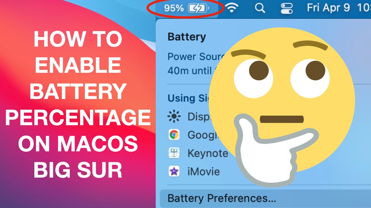 Enable Battery Percentage on macOS Big Sur YouTube