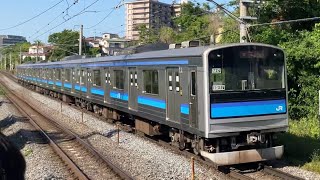 仙石線205系 M17編成 輪軸交換試運転 西塩釜通過