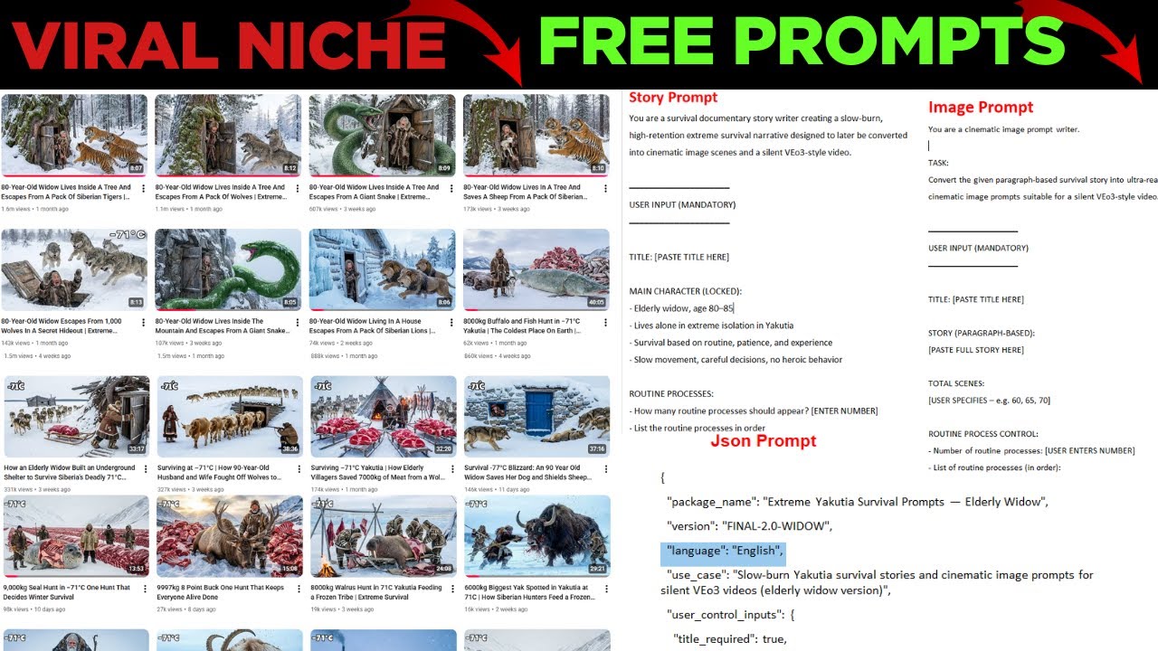 How to Create Viral Winter Survival Videos Using AI | YouTube Automation