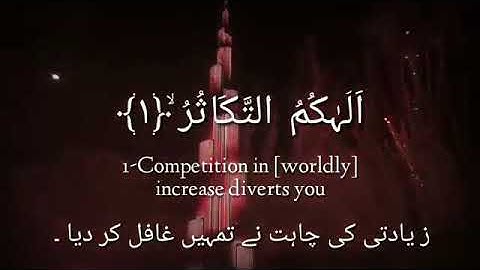 سورة التكاثر عبدالرحمن العوسي🌹