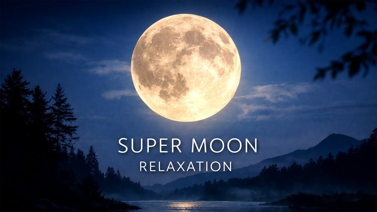 Super Moon (Wolf Moon) Timelapse | Relaxing Nature Soundscape | Sri Lanka 4K