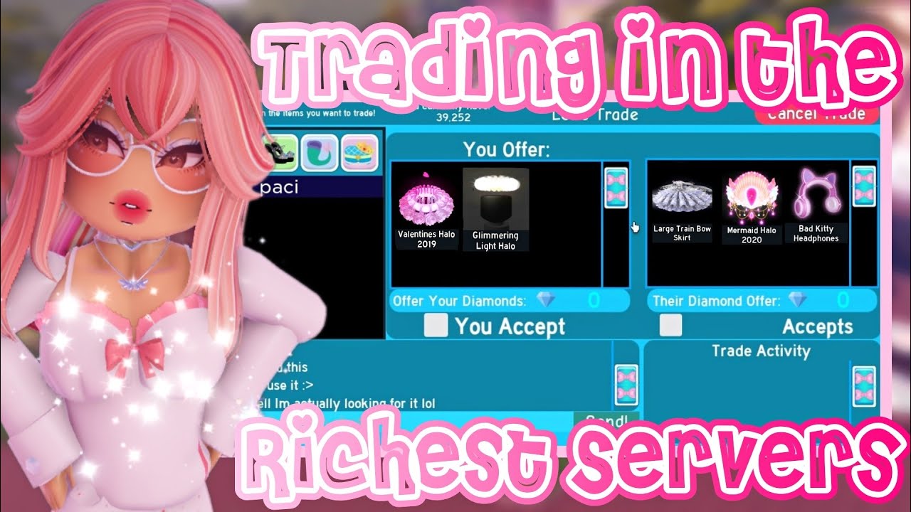 Halo Trading In Rich Servers Part 3 (Royale High Trading) YouTube