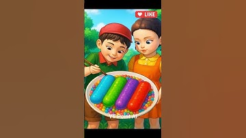Squid Game AI eating Korean snack popping candy ASMR #squidgame #squidgame2 #ai #asmr #shorts