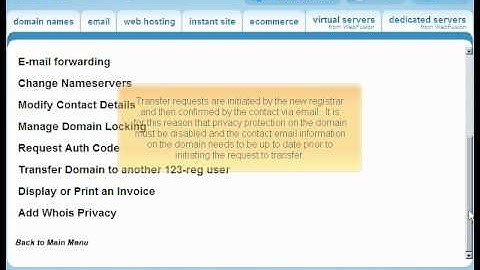 Preparing a domain for transfer from 123reg.co.uk