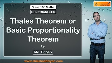 Thales Theorem or Basic Proportionality Theorem