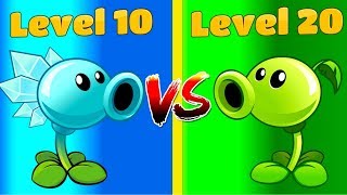 Plants vs Zombies 2 PEASHOOTER 20 vs SNOW PEA 10