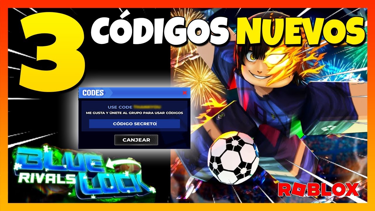 ✅3 CÓDIGOS NUEVOS de ⚽ BLUE LOCK RIVALS  ⚽🎆 Fireworks ⚽ Spins GRATIS ⚽ BLUE LOCK RIVALS ROBLOX