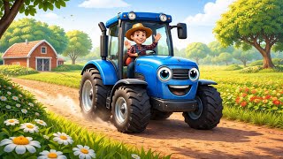 🚜 Der blaue Traktor auf dem Feld 🌼 | Blumen pflanzen &amp; gießen | Deutsches Kinderlied