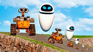 Big & Small WALL-E vs EVE vs DOWN OF DEATH BeamNG.Drive screenshot 2