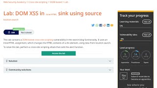 Web Security Academy | XSS | 4 - DOM InnerHTML Sink
