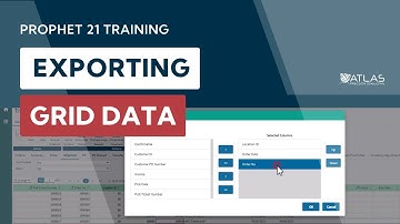 Prophet 21 Training and How To - General: Exporting Grid Data