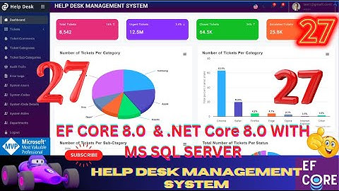 EP 27 Help Desk Management System EF Core NET Corell .NET 8.0 Tickets, Users, Roles, Audit Logs 🚀💥