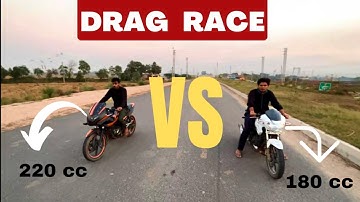 Pulsar 220f vs Apache RTR 180 || drag race