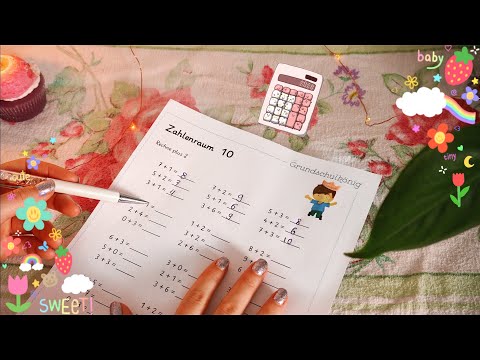 ASMR wir lösen erste klasse matheaufgaben (sehr tingly!)
