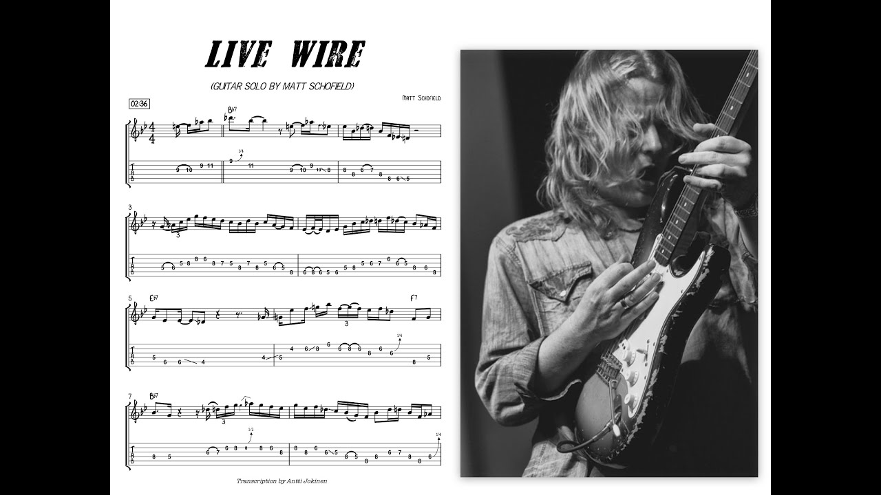 Live Wire by Matt Schofield - Guitar Tab - Guitar Instructor