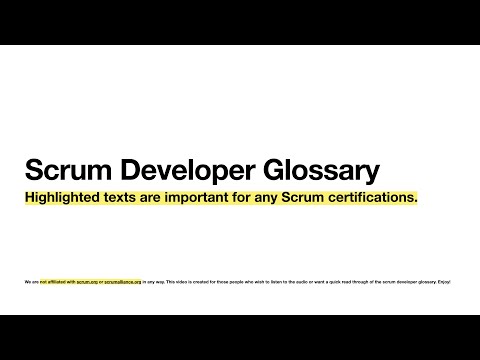 Scrum Developer Glossary