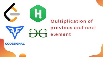 Multiplication of previous and next