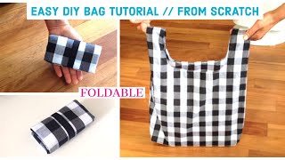 DIY BAG/TOTE BAG/HANDMADE SHOPPING BAG/bolsa diy/ bolsa de bricolaje/coudre un sac/DIYバッグ/ถุงหิ้วผ้า
