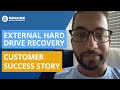 External Hard Drive Recovery Customer Success Story | Secure Data Recovery