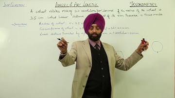 ICSE - CLASS 11 MATH - ANGLES AND ARC LENGTHS - Important Question