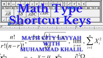Math Type Shortcut Keys~very easy