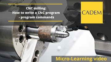 CNC milling: How to write a CNC program - program commands