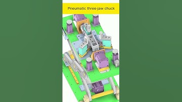 Pneumatic Three jaw chuck Mechanism #fusion360 #cad #mechanical #mechanism #engineering #3ddesign