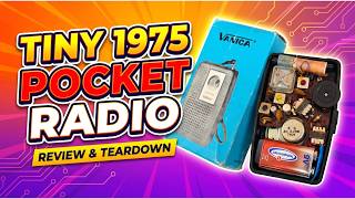 Vanica F-21 AM Solid State Pocket Radio | Vintage Hong Kong Portable Radio from 1975