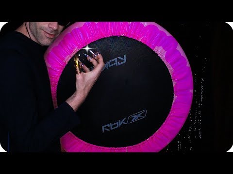 ASMR Trampoline Tapping & Scratching W/Wout Claws - Face Reveal (No Talking)