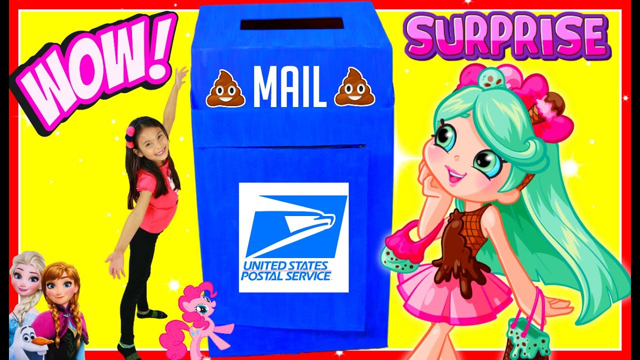 GIANT MAILBOX SURPRISE PRESENT TOY OPENING FROZEN SHOPKINS MLP