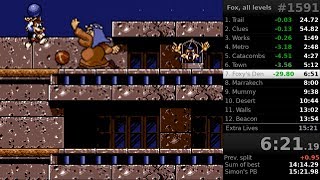 Titus the Fox speedrun, all levels in 15:00 (2nd place) screenshot 1