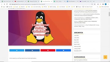 kernel optimization 2-  How To Use sysctl To Modify The Linux Kernel Parameter (RHCSA 8, Lesson 17H)