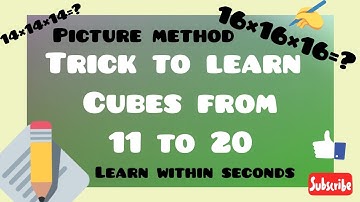 Trick to learn cubes from 11 to 20 | Easy trick | Picture method |