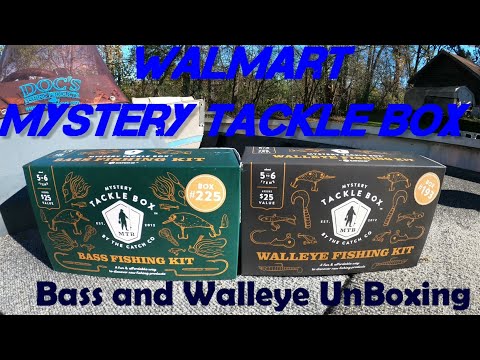 Mystery Tackle Box Bass Box and Walleye Box UnBoxing, Walmart Edition! 