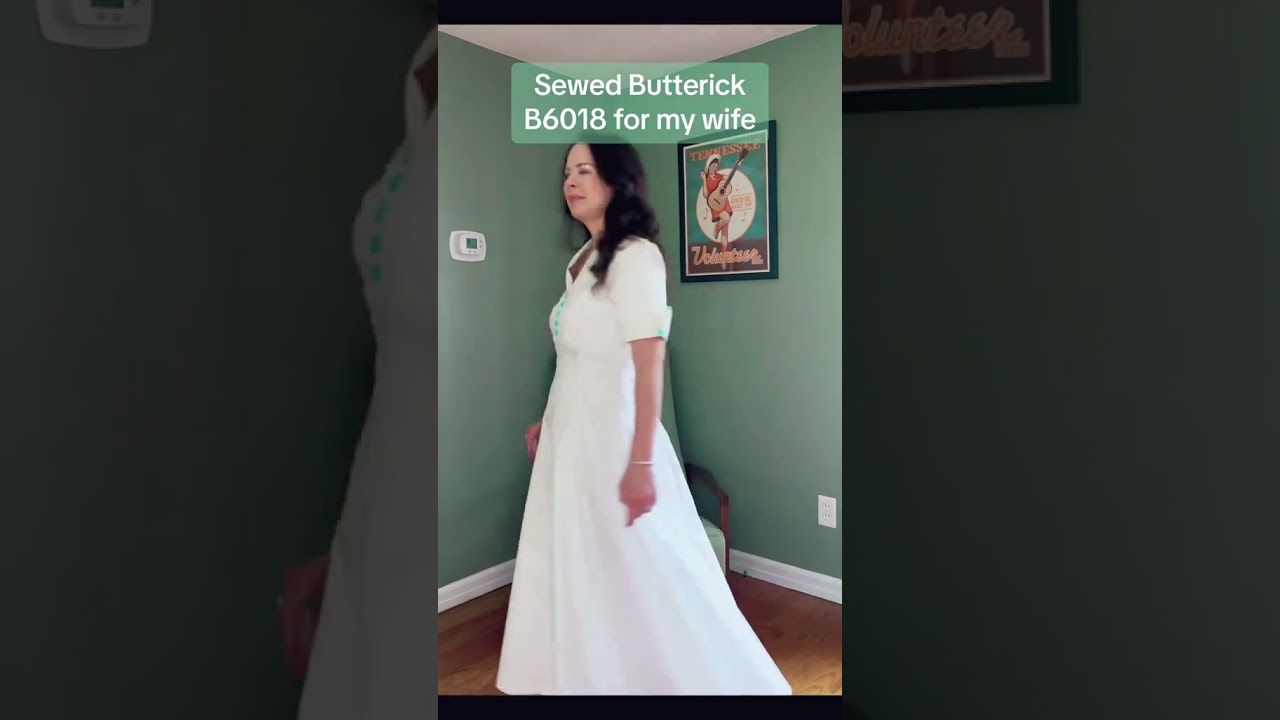 Modeling a 1952 Vintage Dress. Pattern Butterick B6018 I sewed for my wife.