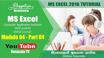 MS Excel Office 365 මුල සිට සරලව ඉගෙන ගනිමු NVQ Online Course