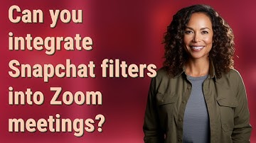 Can you integrate Snapchat filters into Zoom meetings?
