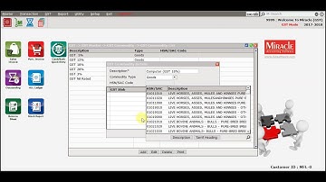 GST Slabs, Commodity & Product Master in Miracle -Gujarati
