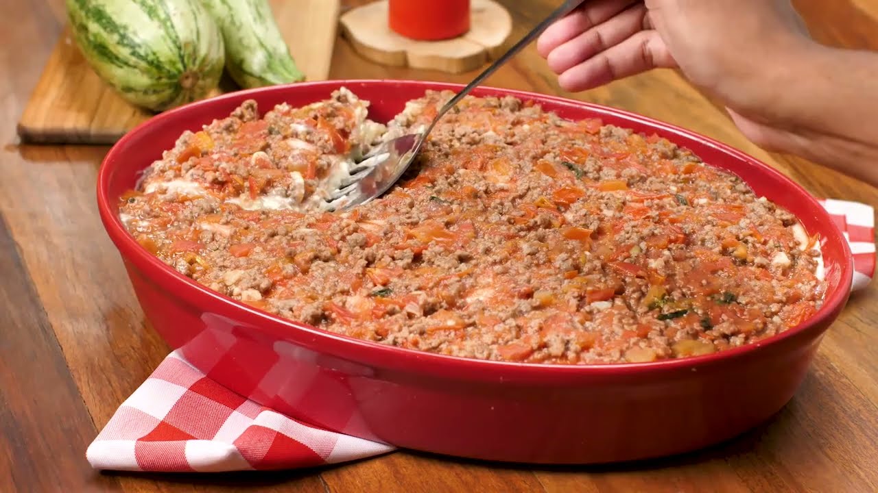 LASANHA DE ABOBRINHA COM CARNE MOÍDA: PASSO A PASSO PARA NÃO FICAR AGUADA