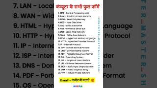 Computer fullforms.... #trendingreels #computer #cpu #keyboard #computer #mouse #viralreels  #blogs