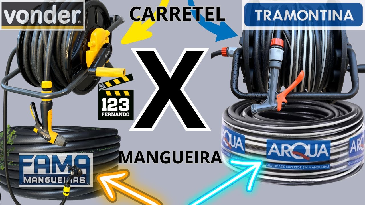 QUAL A MELHOR MANGUEIRA PT300 ANTI TORÇÃO, EMBORRACHAMENTO EM SPRAY E SUPORTE ENROLADOR DE MANGUEIRA