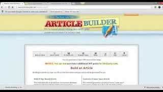 Article Builder - Make Money Blogging Free report Article builder tips for auto blogging