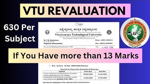VTU Revaluation Dates Out |📝You Should Apply