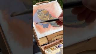 Sketching a boot in the yard with oil paint #oilpainting #painting #art #sketch