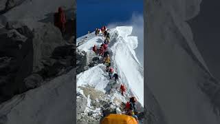 The Hillary Step on Mt Everest | one of the most legendary routes. #mountains #everest #himalayas