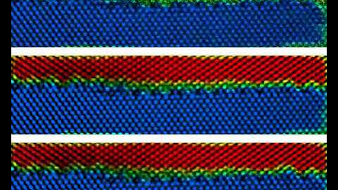 Motion of a step in a singular high-angle tilt grain boundary in gold (Au) at 217 °C